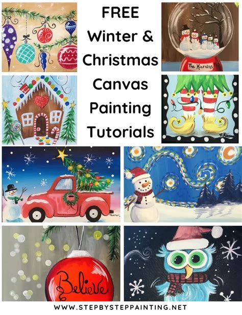 christmas step by step painting|step by step christmas paintings.